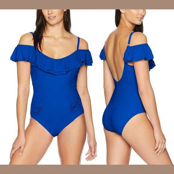 NWT‎ Profile Gottex Off Shoulder one piece swimsuit - Picture 1 of 12